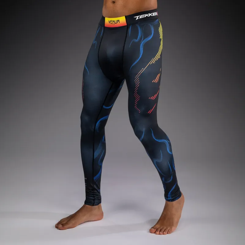 Venum x TEKKEN 8 Spats - Yoshimitsu - Black/Orange - Image 2