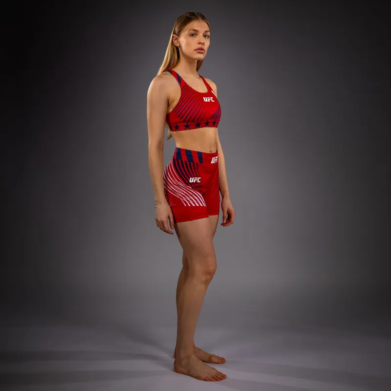 Women's Official UFC Freedom 250 by Venum Red Authentic Fight Night Fight Short - Image 2