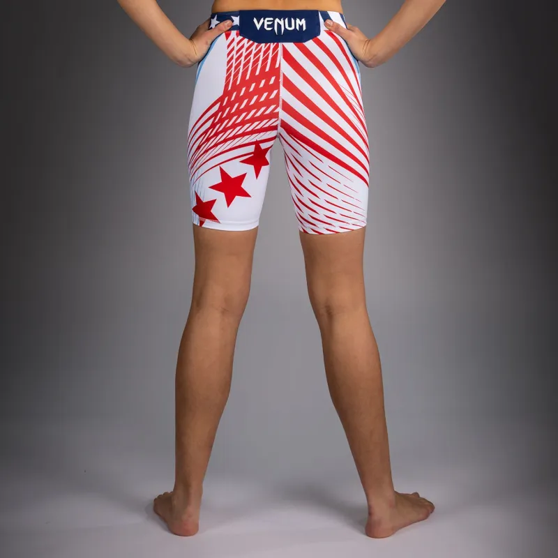 Women's Official UFC Freedom 250 by Venum White Authentic Long Fit Vale Tudo Short - Image 3