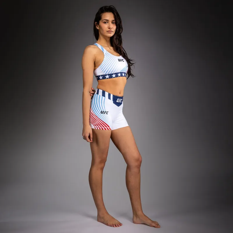 Women's Official UFC Freedom 250 by Venum White Authentic Short Fit Vale Tudo Short - Image 4