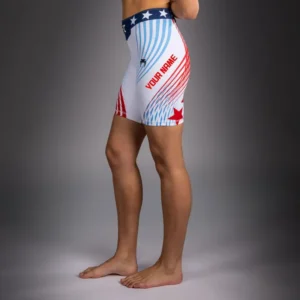 Women's UFC Freedom 250 by Venum White Personalized Authentic Long Fit Vale Tudo Short