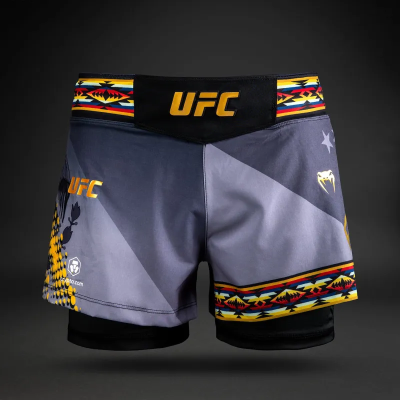 Women’s UFC Unrivaled by Venum Black Julianna Peña Short Fit Fight Short - Image 2