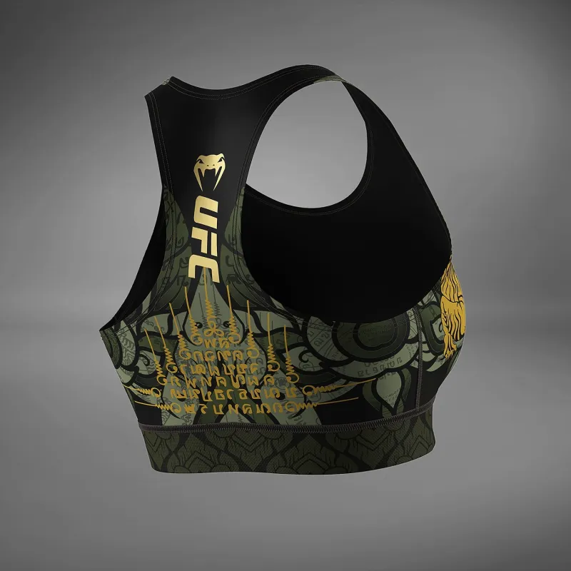 Women’s UFC Unrivaled by Venum Green Valentina Shevchenko Sports Bra - Image 4