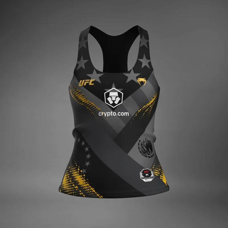Women’s UFC Unrivaled by Venum Black Julianna Peña Sports Long Bra - Image 3