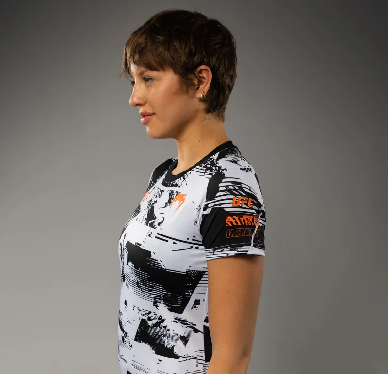 Women’s UFC Zenith by Venum White Authentic Fight Week Performance Short Sleeve T-Shirt - Image 4